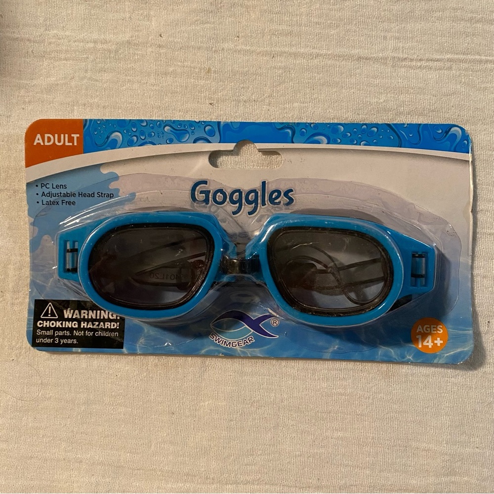 -Swimgear Adult Sized Swimming Goggles Aqua Color